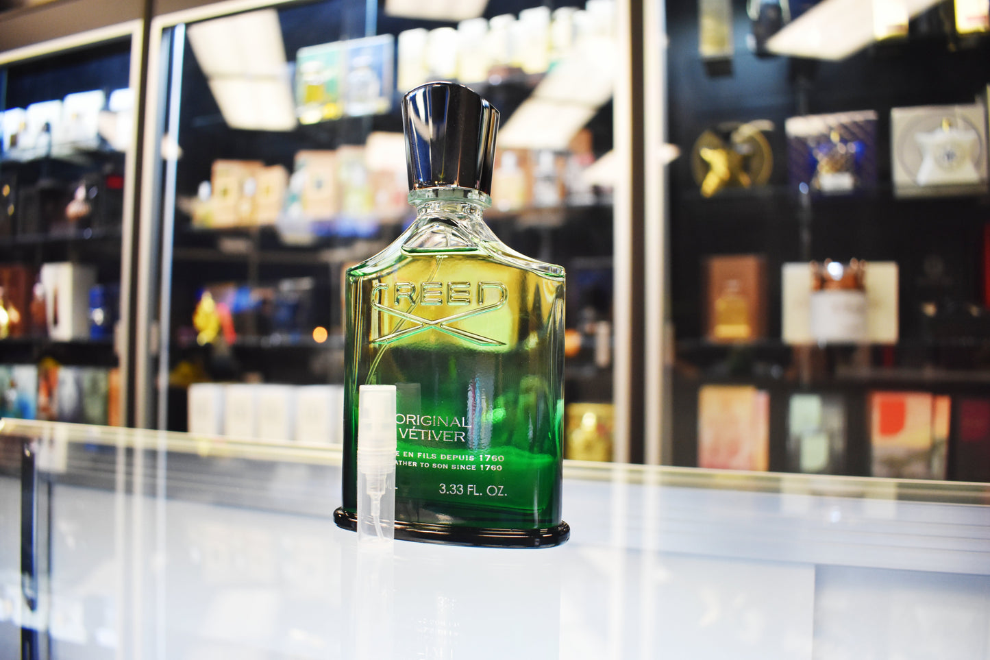 Atomizer filled with Original Vetiver By Creed