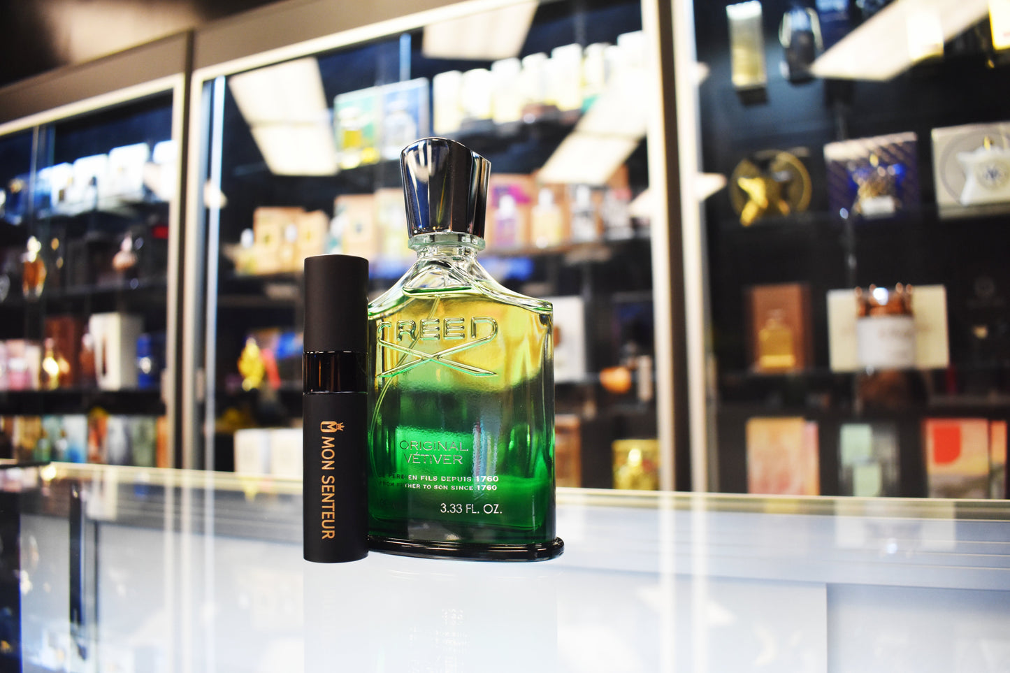 Atomizer filled with Original Vetiver By Creed